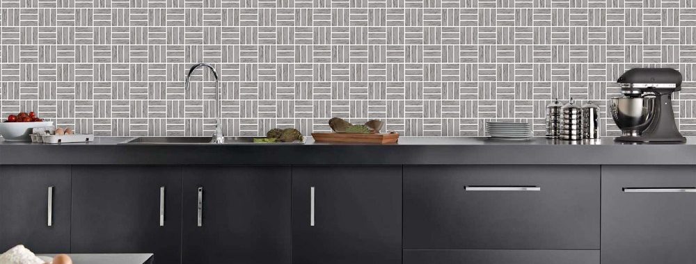 kitchen wall tiles with black granite